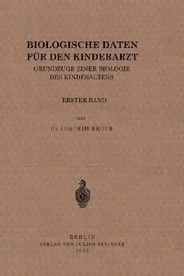 Cover of Biologische Daten Für Den Kinderarzt