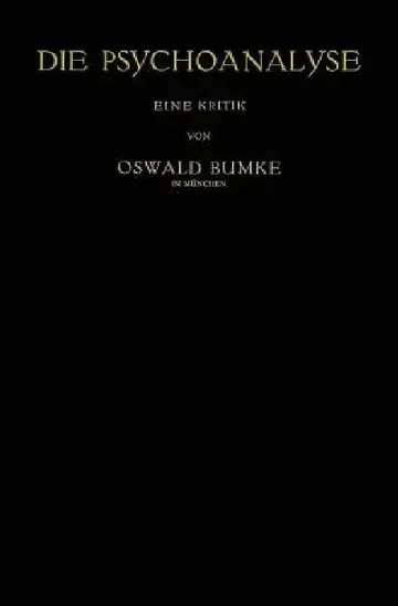 Cover of Die Psychoanalyse