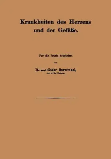 Cover of Krankheiten Des Herzens Und Der Gefäβe