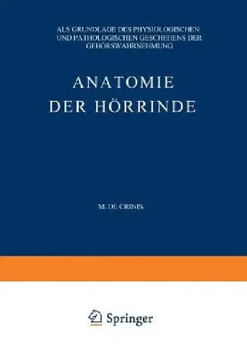 Cover of Anatomie Der Hörrinde