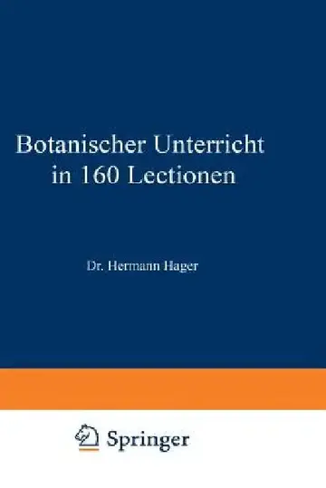 Cover of Botanischer Unterricht in 160 Lectionen