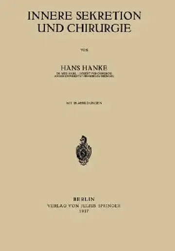 Cover of Innere Sekretion Und Chirurgie