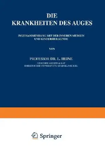 Cover of Die Krankheiten Des Auges