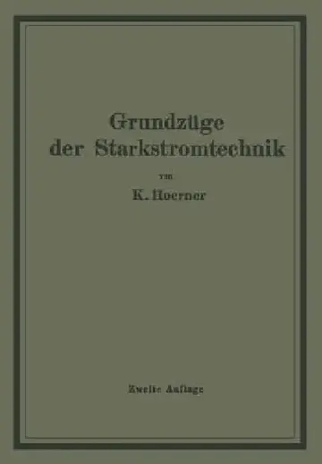 Cover of Grundzüge Der Starkstromtechnik