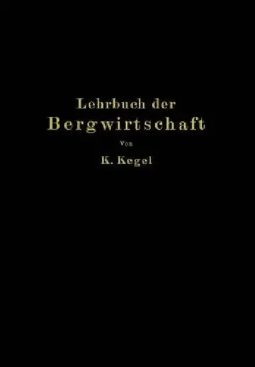 Cover of Lehrbuch Der Bergwirtschaft
