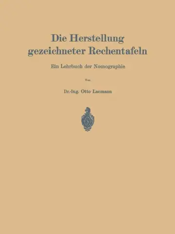Cover of Die Herstellung Gezeichneter Rechentafeln