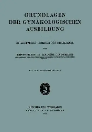 Cover of Grundlagen Der Gynäkologischen Ausbildung