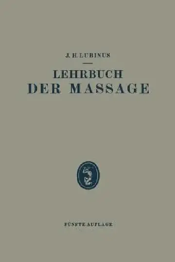 Cover of Lehrbuch Der Massage