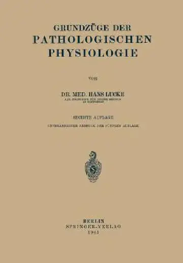 Cover of Grundzüge Der Pathologischen Physiologie