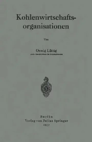 Cover of Kohlenwirtschaftsorganisationen