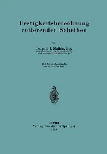 Cover of Festigkeitsberechnung Rotierender Scheiben