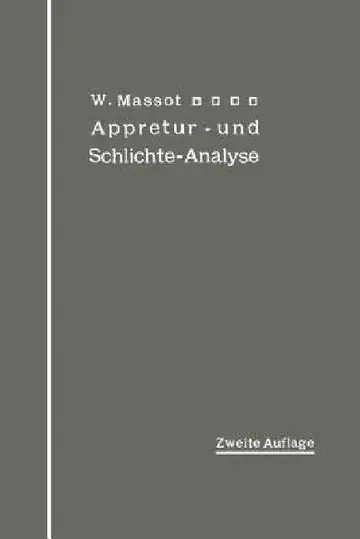 Cover of Anleitung Zur Qualitativen Appretur- Und Schlichte-Analyse