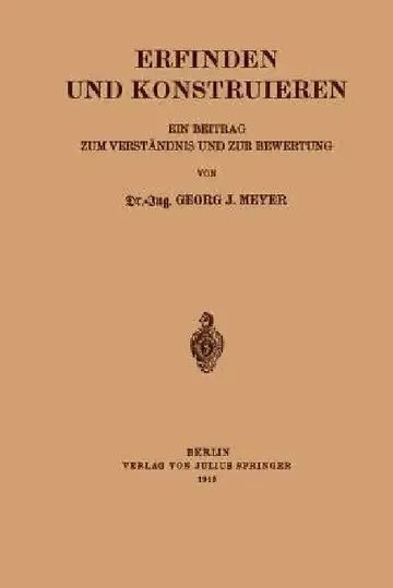 Cover of Erfinden Und Konstruieren