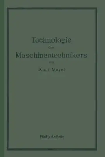 Cover of Die Technologie Des Maschinentechnikers