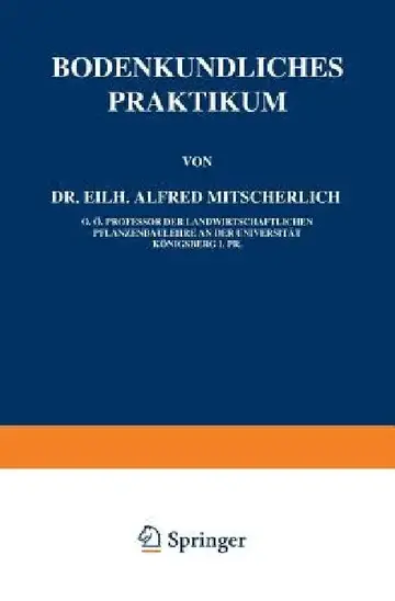 Cover of Bodenkundliches Praktikum