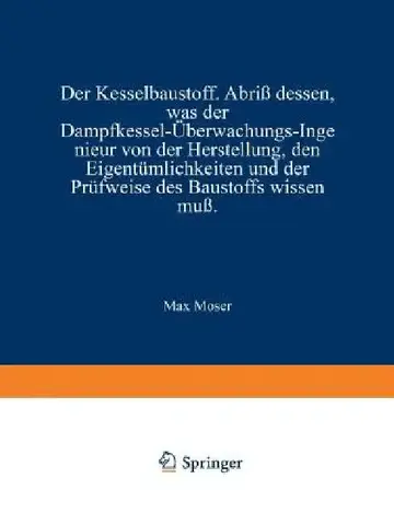 Cover of Der Kesselbaustoff
