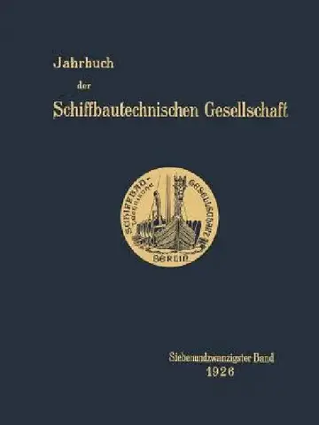 Cover of Jahrbuch Der Schiffbautechnischen Gesellschaft