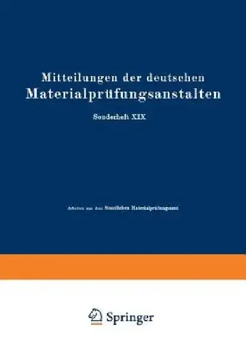 Cover of Mitteilungen Der Deutschen Materialprüfungsanstalten