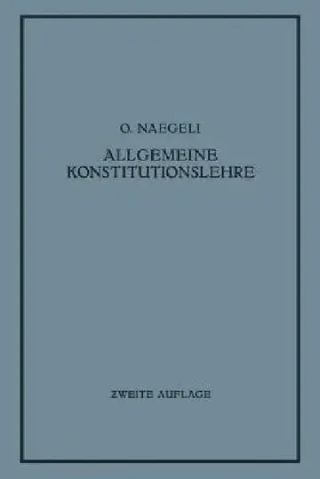 Cover of Allgemeine Konstitutionslehre