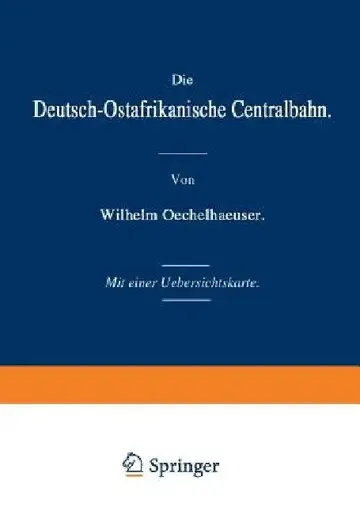 Cover of Die Deutsch-Ostafrikanische Centralbahn