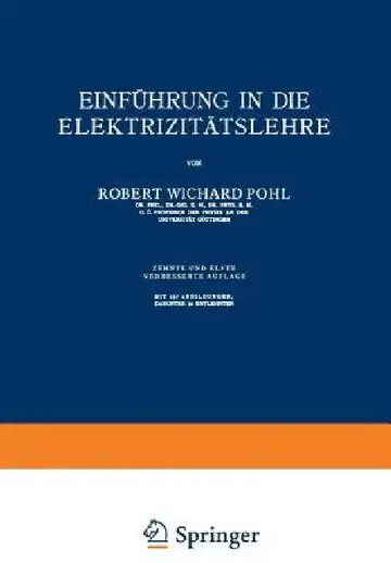 Cover of Einführung in Die Elektrizitätslehre