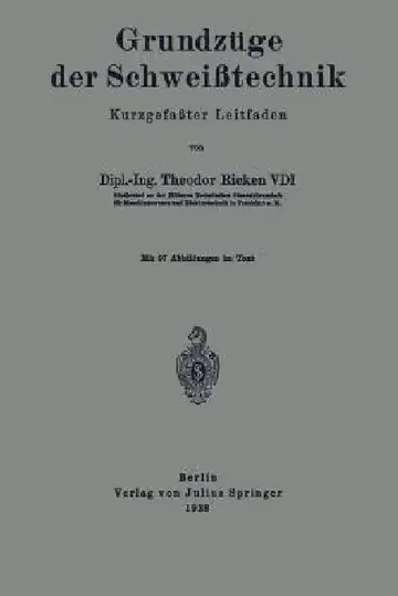 Cover of Grundzüge Der Schweißtechnik