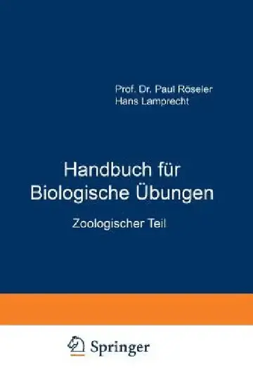 Cover of Handbuch Für Biologische Übungen