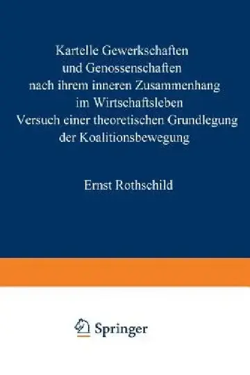 Cover of Kartelle, Gewerkschaften Und Genossenschaften