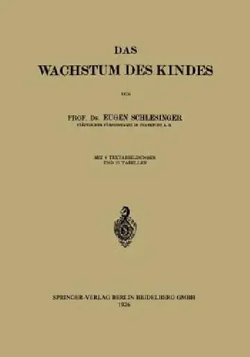 Cover of Das Wachstum Des Kindes