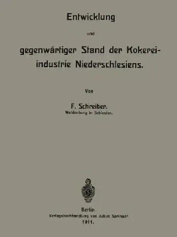 Cover of Entwicklung Und Gegenwärtiger Stand Der Kokereiindustrie Niederschlesiens