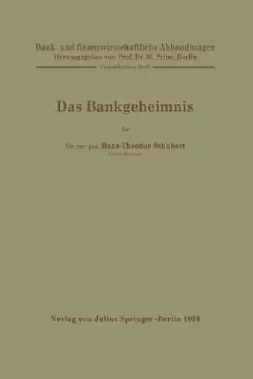 Cover of Das Bankgeheimnis