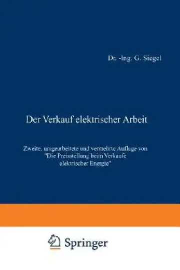 Cover of Der Verkauf Elektrischer Arbeit