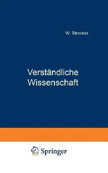 Cover of Verständliche Wissenschaft