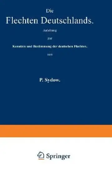 Cover of Die Flechten Deutschlands