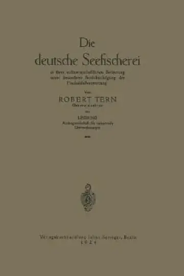 Cover of Die Deutsche Seefischerei