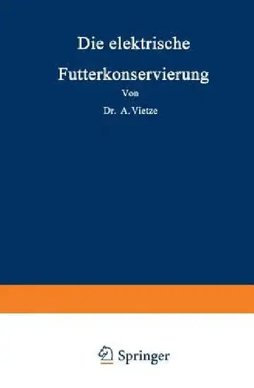 Cover of Die Elektrische Futterkonservierung
