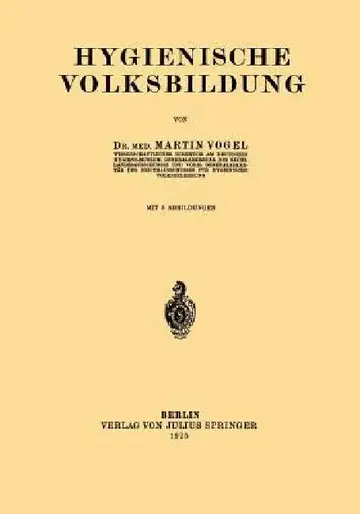 Cover of Hygienische Volksbildung