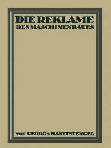 Cover of Die Reklame Des Maschinenbaues