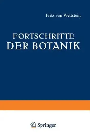 Cover of Fortschritte Der Botanik