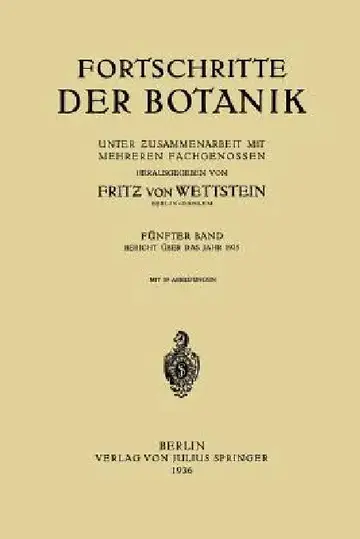 Cover of Fortschritte Der Botanik