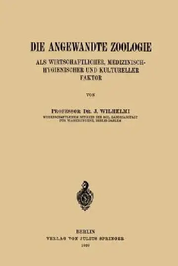 Cover of Die Angewandte Zoologie
