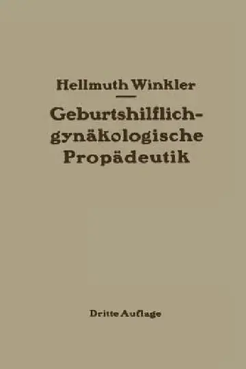 Cover of Geburtshilflich-Gynäkologische Propädeutik