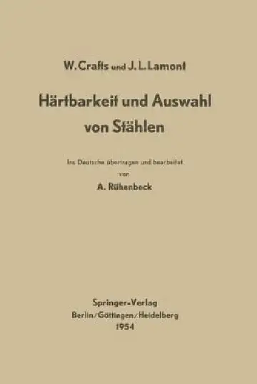 Cover of Härtbarkeit Und Auswahl Von Stählen