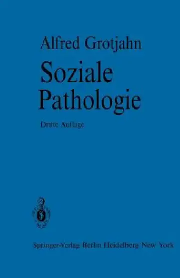 Cover of Soziale Pathologie