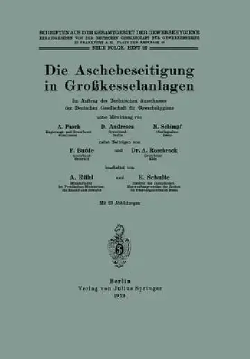 Cover of Die Aschebeseitigung in Großkesselanlagen