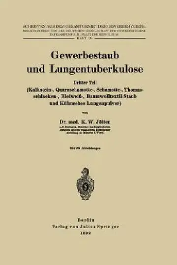 Cover of Gewerbestaub Und Lungentuberkulose