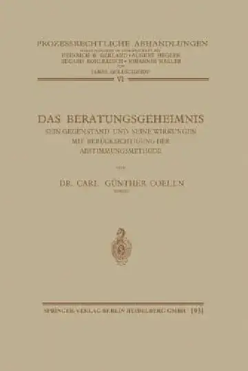 Cover of Das Beratungsgeheimnis