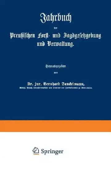 Cover of Jahrbuch Der Preußischen Forst- Und Jagdgesetzgebung Und Verwaltung