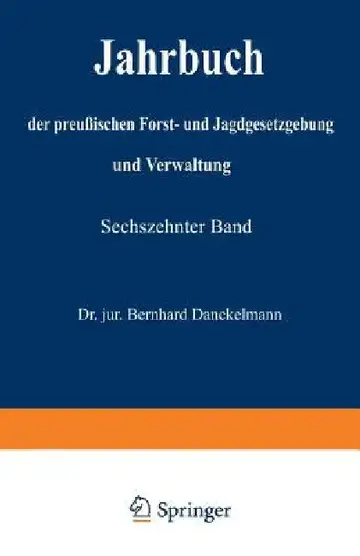 Cover of Jahrbuch Der Preußischen Forst- Und Jagdgesetzgebung Und Verwaltung