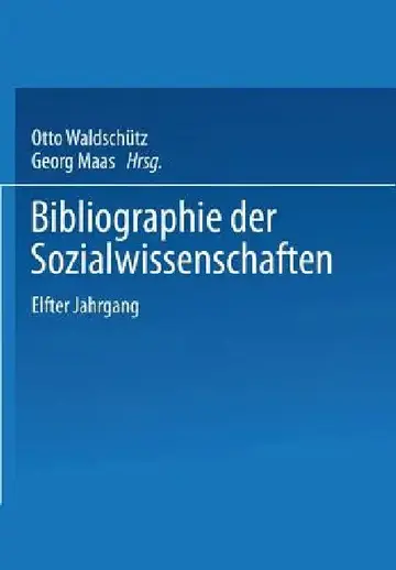Cover of Bibliographie Der Sozialwissenschaften